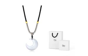 Искусственные стеклянные кошачьи глазки кулоны unisex Shiban, Moon Necklace (Glass Cat Eye)