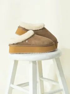 Платформенные слипоны Virginia Flare из овчины