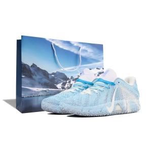 Nike Кроссовки баскетбольные Ja Morant 3 Premium Ice, Shopping Bag Abrasion Resistant Grip Low top Unisex White Blue