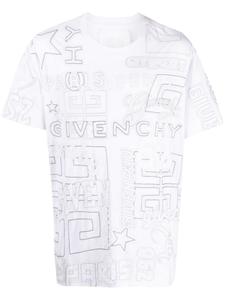 Givenchy футболка с вышивкой, белый
