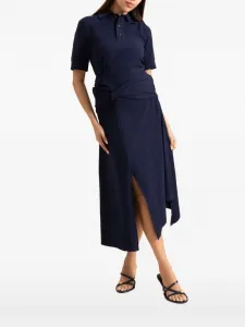 Поло с коротким рукавом Victoria Beckham, синий