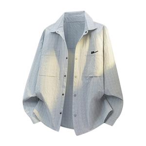 Рубашка женская Lapel Moderate WARRIOR, air синий[free diy brand merch]