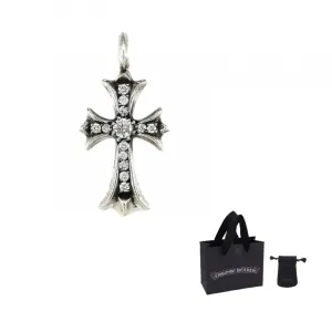 925 Sterling Silver, подвески с бриллиантами, унисекс, серебро Chrome Hearts, серебряный