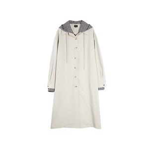 ELLE Тренч женский камуфляжный с капюшоном Moderate