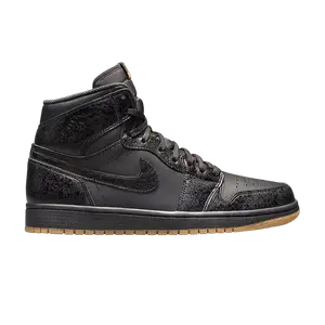 Кроссовки Air Jordan 1 Retro BG 'Black Gum', черный