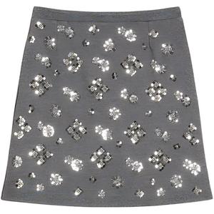 Мини-юбка Weekend Max Mara с пайетками WEEKEND MaxMara, серый