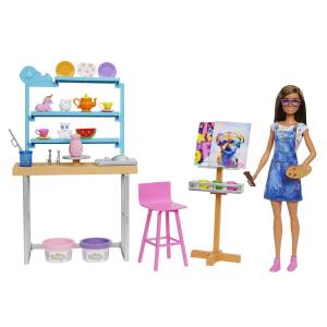 Набор Barbie Art Studio с куклой и аксессуарами. Mattel