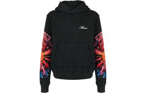 Чёрная худи AMIRI с тай-дай принтом и вышитым логотипом