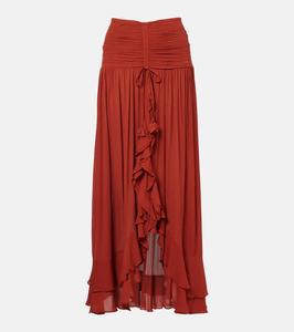 Асимметричная макси-юбка Neree Poupette St Barth, Rust 26 Plain