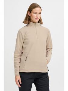 Кардиган North Bend Strickjacke NBConni W 233865MMM Atmungsaktive Fleecepullover mit Troyer Kragen, бежевый