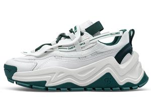 Devil 1 Массивные кроссовки унисекс бело-зеленые с ромашками Fellowes