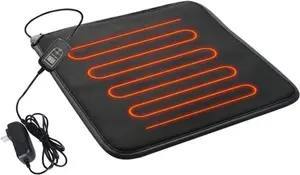 Подушка для сиденья с подогревом, электрическая, самонагревающаяся, 30°-60°C, черная, 44x44 см Livtribe