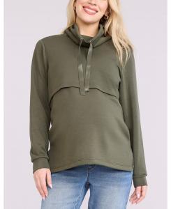 Пуловер с воротником-стойкой для беременных и кормящих мам - Материнство Motherhood Maternity, Deep depths