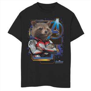 Футболка Marvel Rock Raccoon Space для мальчиков 8–20 лет Licensed Character