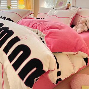 Disney Пододеяльник 180х220 см из утолщенного молочного вельвета, фланелевая подкладка, цвет Mini Note - Black