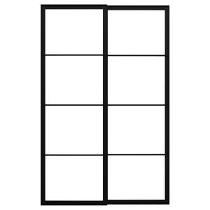 Пара раздвижных дверных коробок с направляющими, черные, 150x236 см, Pax IKEA