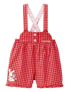 Шорты с узором Miki House, красный