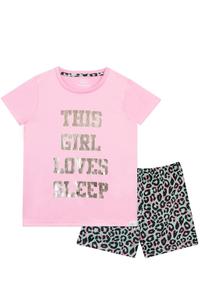Короткая пижама со слоганом для сна Harry Bear, розовый