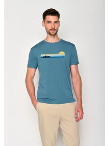 Футболка Nature Canoe River цвета Muddy Blue GreenBomb