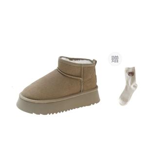 Термостойкие противоскользящие короткие зимние сапоги Women's BINGO DUCK, коричневый