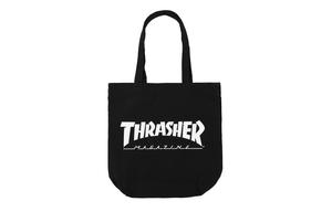 Thrasher Хлопковая сумка из канваса, унисекс базовая черная сумка через плечо