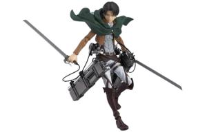 Фигурка figma attack on titan, commander levi, экшен-фигурка, включает подставку, масштабные фигурки 14см MAX Factory