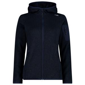 Женская куртка с фиксированным капюшоном, жаккардовая трикотажная 3h19826 - флисовая куртка Cmp, синий