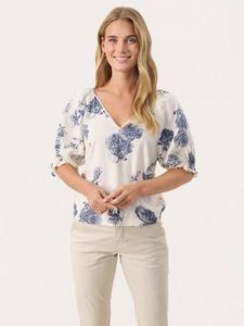 Топ Rosalyn с завязками из льняной ткани Part Two, Oceana/White