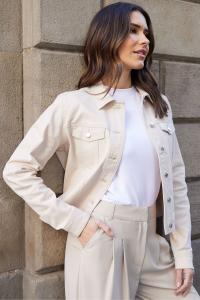 Джинсовая куртка классического кроя Threadbare, экрю