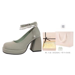 Xingdiman Женские туфли на массивном каблуке 8 см белые, цвет White