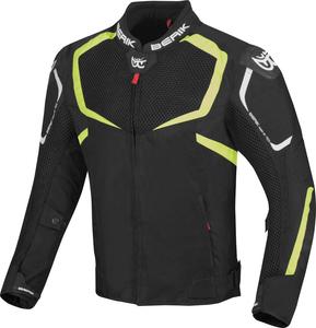Текстильная мотоциклетная куртка Berik x-speed air, Black/White/Fluo Yellow