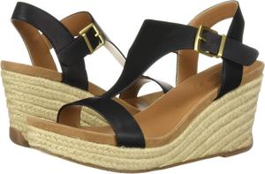 Сандалии Kenneth Cole Reaction Card Wedge, цвет Black Smooth