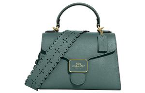 COACH Кожаная сумка через плечо маленькая женская чернильно-зеленая