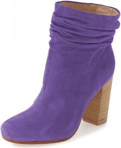Женские ботильоны YDN с грубой подошвой, свободной посадкой, на массивном каблуке, с круглым носком и винтажным дизайном, Purple