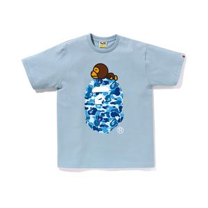 Футболка Bape 1st Camo Milo On Big Ape A BATHING APE, синий