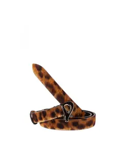 Ремень в горошек из пони-меха Dondup, мультиколор