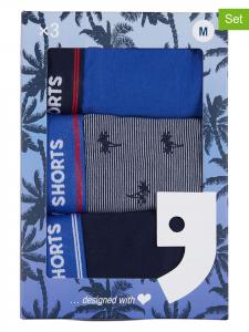 Happy Shorts Комплект из 3 штук: боксерские шорты темно-синего/сине-серого цвета