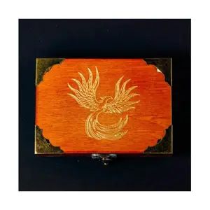 Деревянная коробка для игральных костей в стиле ретро - Феникс, Dice Boxes & Trays (Crystal Maggie)