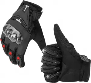 Мужские мотоциклетные перчатки с сенсорным экраном, противоскользящие перчатки для езды на велосипеде, мотоцикле и альпинизма, red