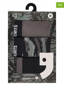 Happy Shorts Комплект из 3 штук: боксерские шорты светло-коричневого/черного цвета