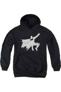 Батмен против Супермена худи с силуэтами рыцарей для подростков Gildan, черный