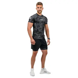 Футболка с коротким рукавом Nebbia Camouflage Compression Maximum 338, черный