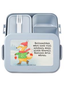 Mr. & Mrs. Panda Дизайн коньков в виде лисы из ланчбокса с надписью, выполненной пастельно-голубым цветом