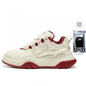 Wave Rider Rebound Износостойкая Противоскользящая Низкая Повседневная Обувь Унисекс Винтаж Бежево-Красный OGR, Абрикос