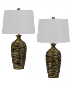 Набор ламп из смолы высотой 74 см Cal Lighting, старинная бронза