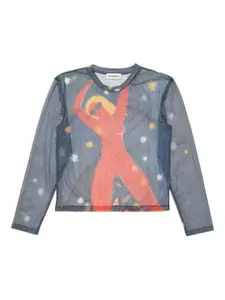 Сетчатый топ "They Call Her Carmen" Carne Bollente, синий