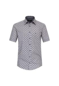 Повседневная рубашка с коротким рукавом и принтом повседневный крой Casamoda, синий