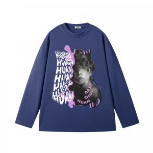 Футболка Unisex Crew Neck Moderate Heavyweight HUANQIU, темно-синий