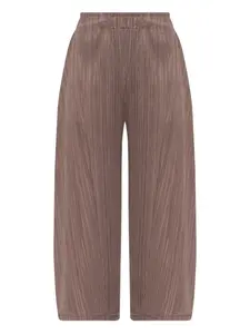 Плиссированные брюки Pleats Please Issey Miyake, коричневый