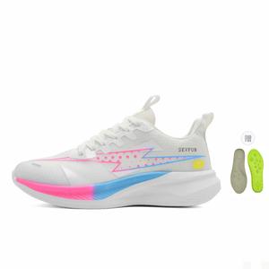 7 SEVFUN Кроссовки унисекс низкие черно-белые синие розовые с латексной воздушной подушкой, цвет White Blue Pink[Includes Latex Air Cushion Version]